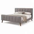 Letto matrimoniale imbottito grigio in poliestere con struttura 160 x 200 cm dimensioni esterne 175 x 217 x 110 cm